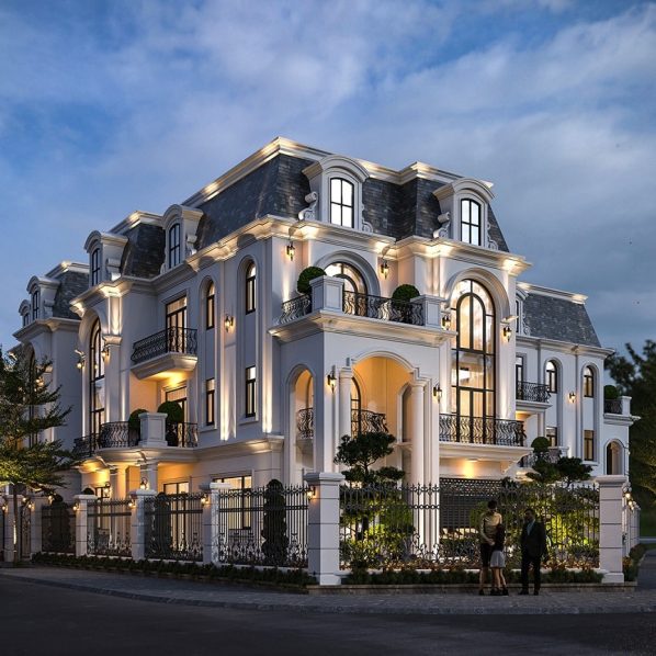 Biệt thự mái Mansard tân cổ điển 2 mặt tiền