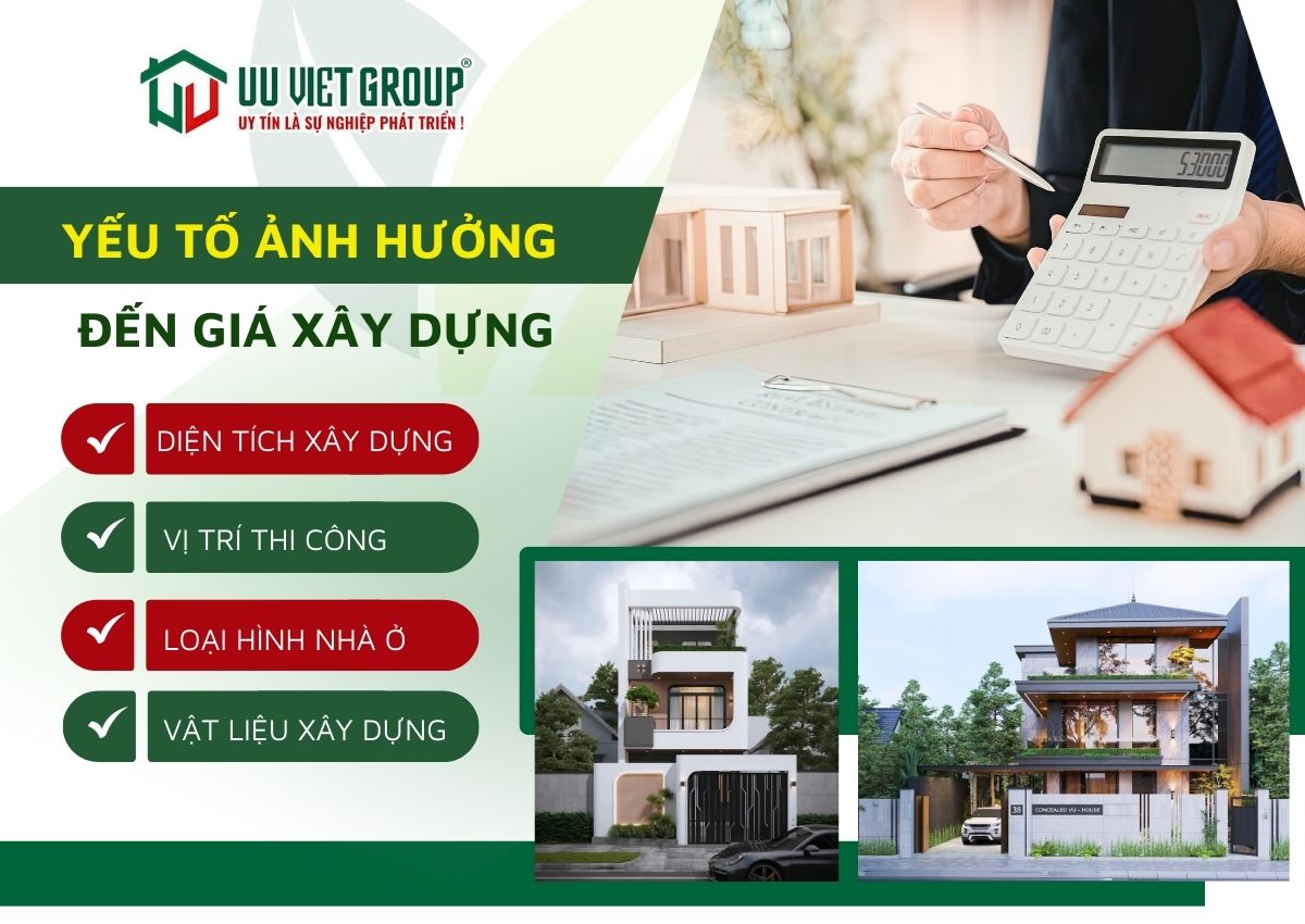 Yếu tố ảnh hưởng đến đơn giá xây nhà