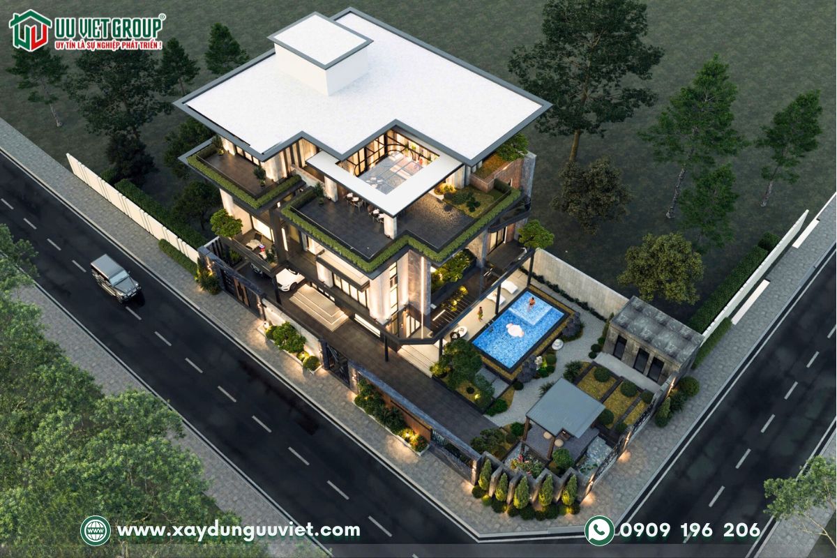 Vila hiện đại 4 tầng