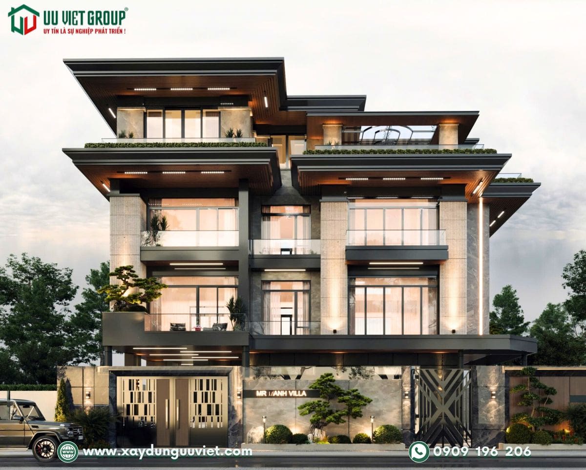 Vila hiện đại 4 tầng
