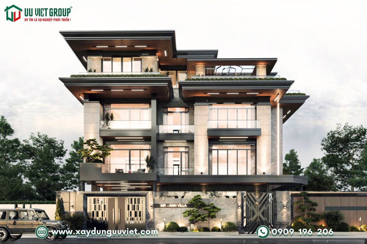 Vila hiện đại 4 tầng