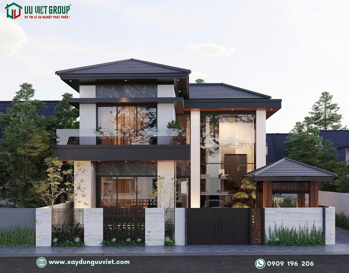Vila hiện đại 2 tầng mái nhật