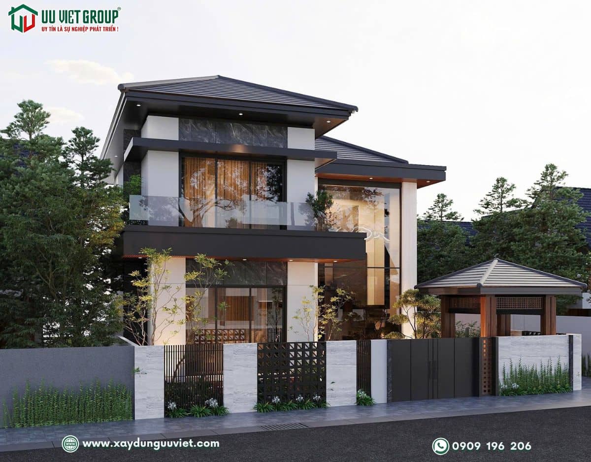 Vila hiện đại 2 tầng mái nhật