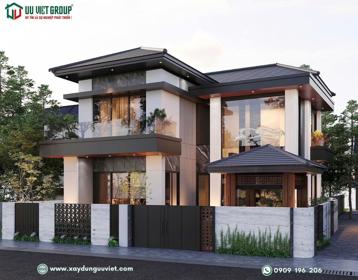 Vila hiện đại 2 tầng mái nhật