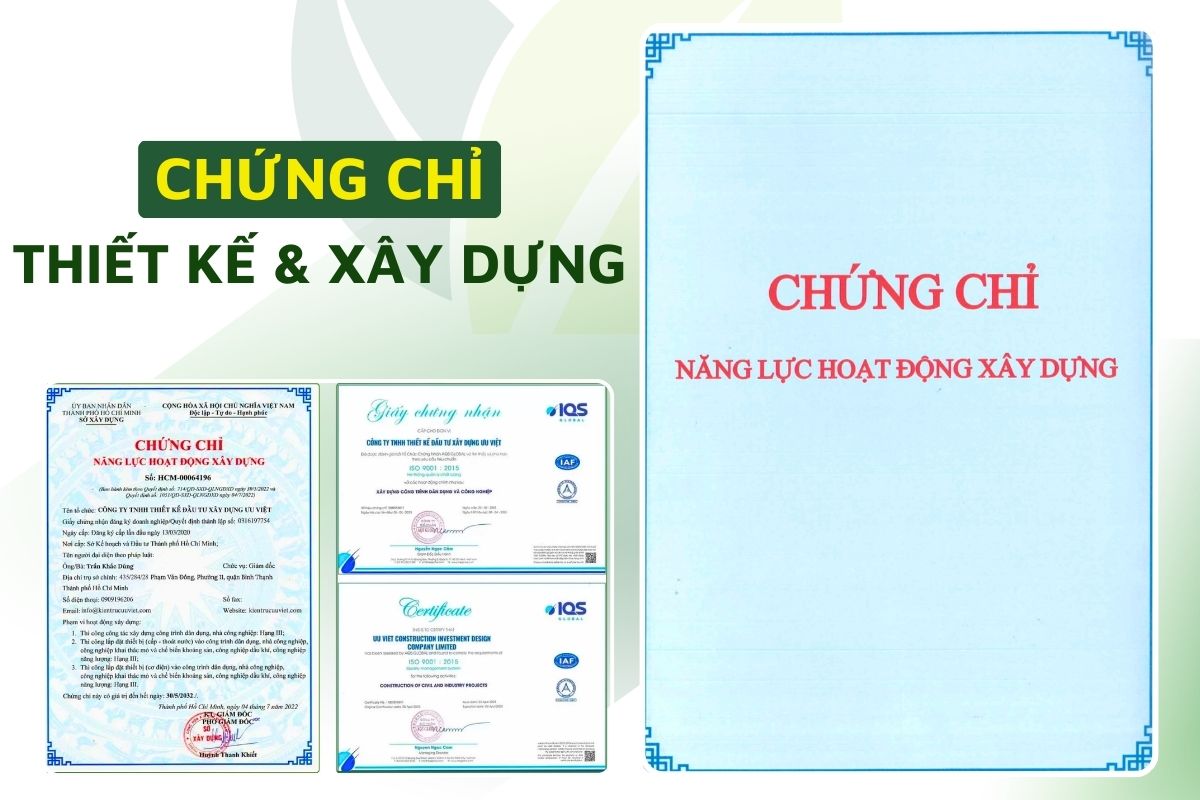 Chứng chỉ xây dựng Ưu Việt Group